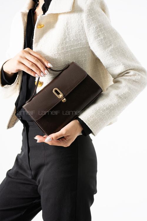 Bitter Brown Without Accessories Skin Hand Bag Arm Bag Bag