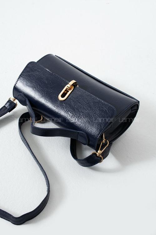 Lamelif Leına Model Kadın Çapraz Çantası Lacivert