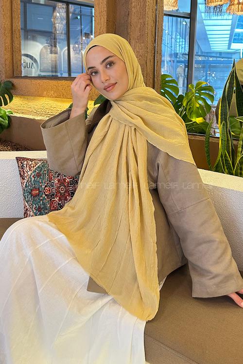 Lamelif Bambu Şal Sarı