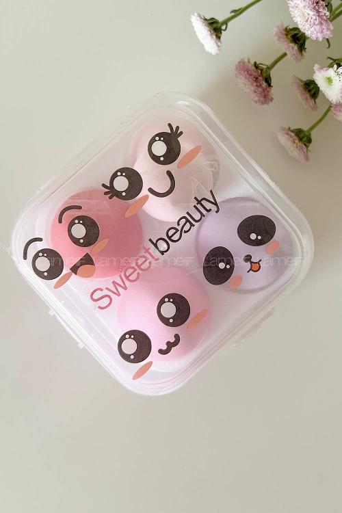 Lamelif Sweet Beauty 4 lü Sünger Kutulu