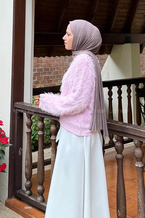 Lamelif Sakallı Hırka Pembe