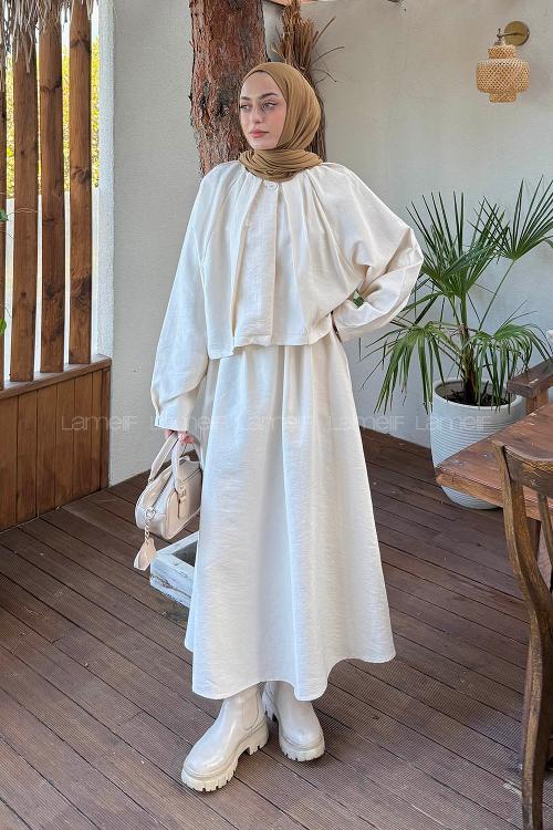 Lamelif Cupra Su Geçirmez Takım Krem