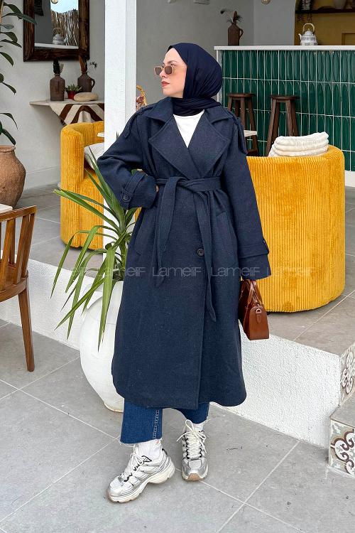 Lamelif Oversize Kaban Lacivert