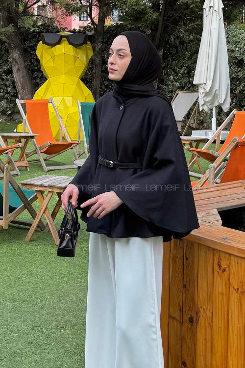 Lamelif Kemerli Panço Siyah