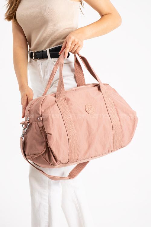 Lamelif San Morris Unisex Büyük Boy Krinkıl Kumaş Çapraz Askılı Spor ve Seyahat Çantası