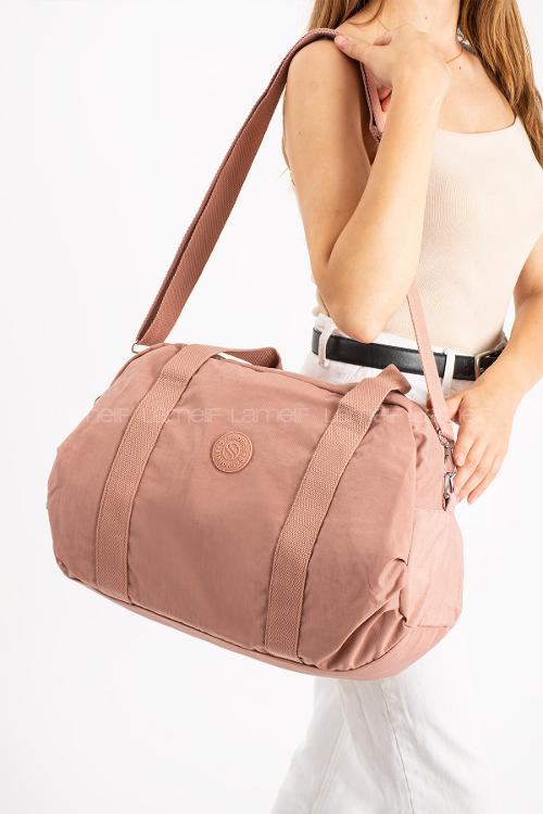 Lamelif San Morris Unisex Büyük Boy Krinkıl Kumaş Çapraz Askılı Spor ve Seyahat Çantası