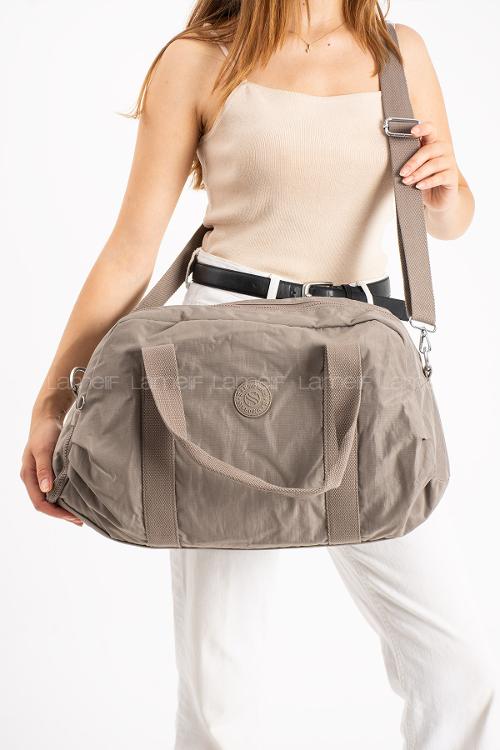 Lamelif San Morris Unisex Büyük Boy Krinkıl Kumaş Çapraz Askılı Spor ve Seyahat Çantası