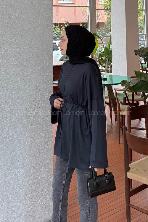 Lamelif Bağlama Detaylı Oysho Sweat Antrasit