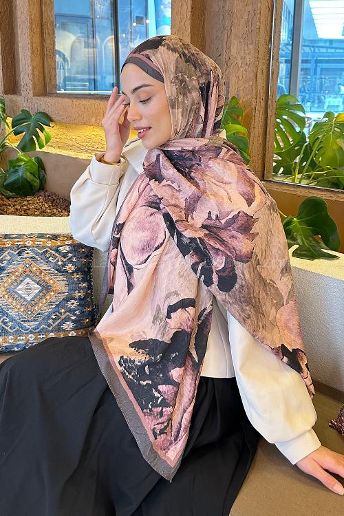 Plato Cotton Fabric Striped Printed Shawl