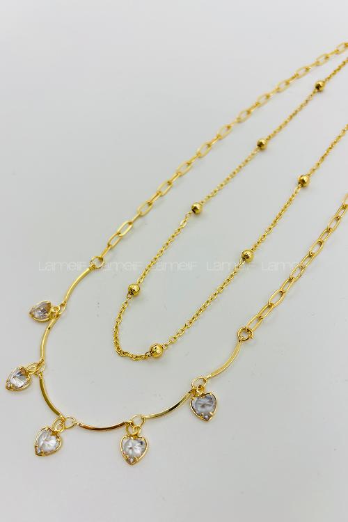 Gold Gold Straight Necklace