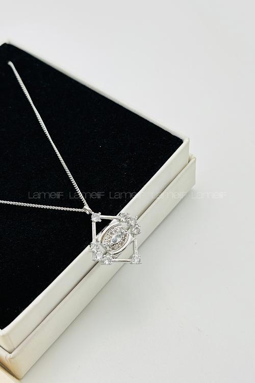 Silver Gold Straight Necklace