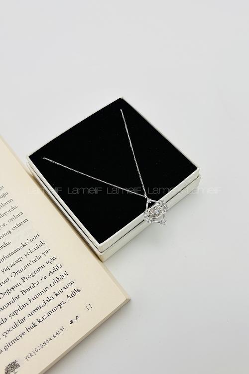 Silver Gold Straight Necklace