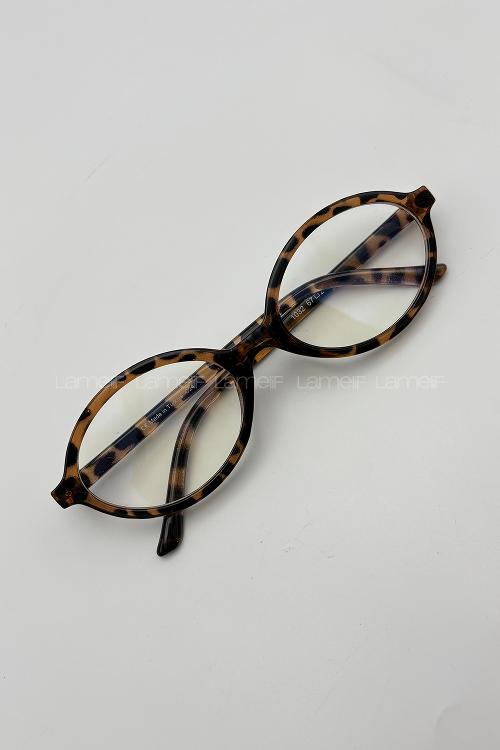 Lamelif Alyy Leopar Çerçeve Şeffaf Gözlük