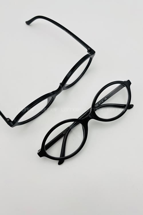 Lamelif Alyy Siyah Çerçeve Şeffaf Gözlük