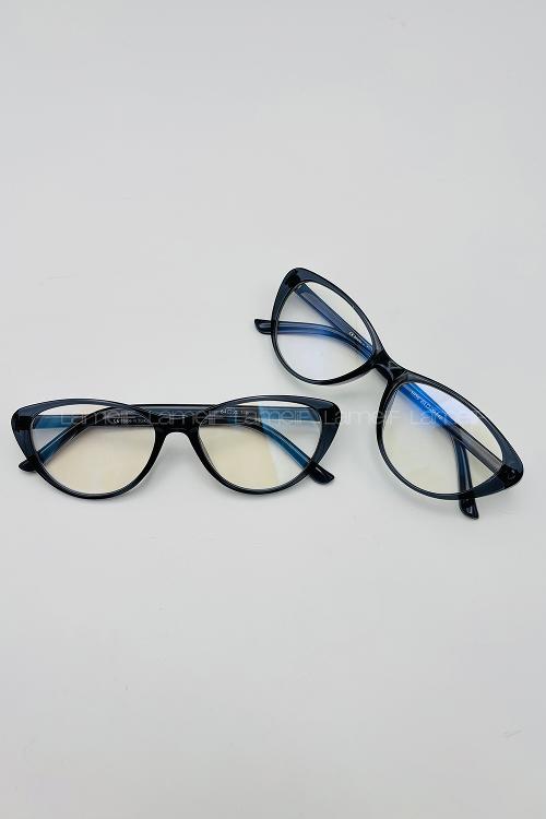 Lamelif Cat Eyes Füme Çerçeve Şeffaf Gözlük