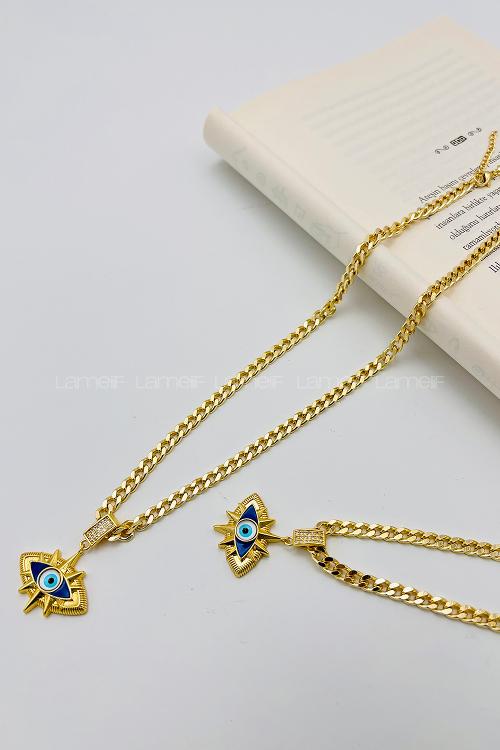 Lamelif Gold Nazar Kolye