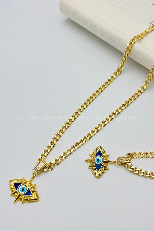 Lamelif Gold Nazar Kolye