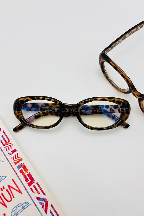 Lamelif July Leopar Çerçeve Şeffaf İmaj Gözlük