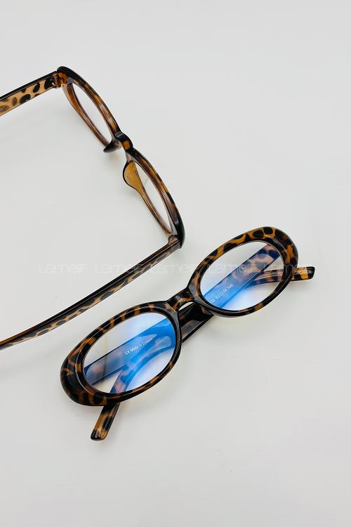 Lamelif July Leopar Çerçeve Şeffaf İmaj Gözlük