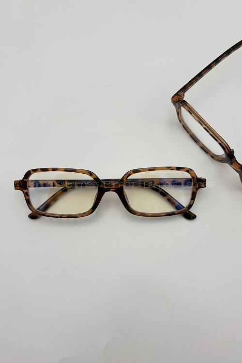 Lamelif Sisy Leopar Çerçeve Şeffaf Gözlük