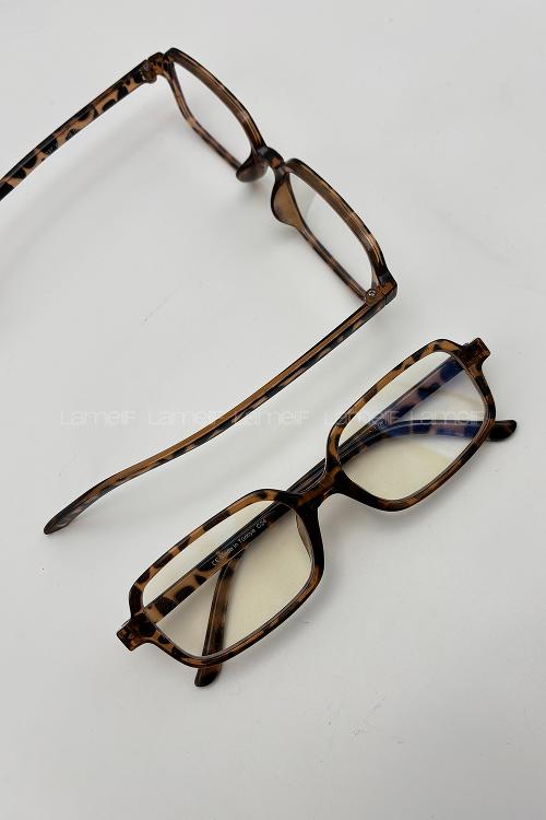 Lamelif Sisy Leopar Çerçeve Şeffaf Gözlük