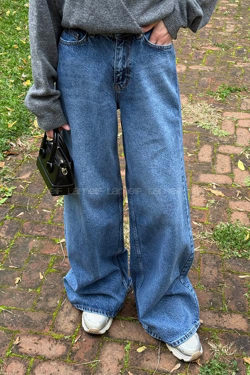 Blue-2 Denim Low Waisted Denim Pants