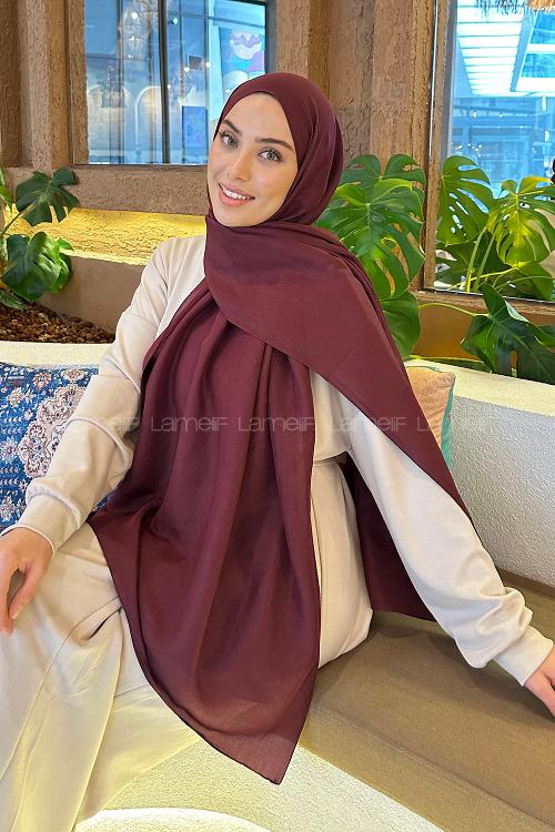Lamelif Brisa Vual Şal Acı Bordo