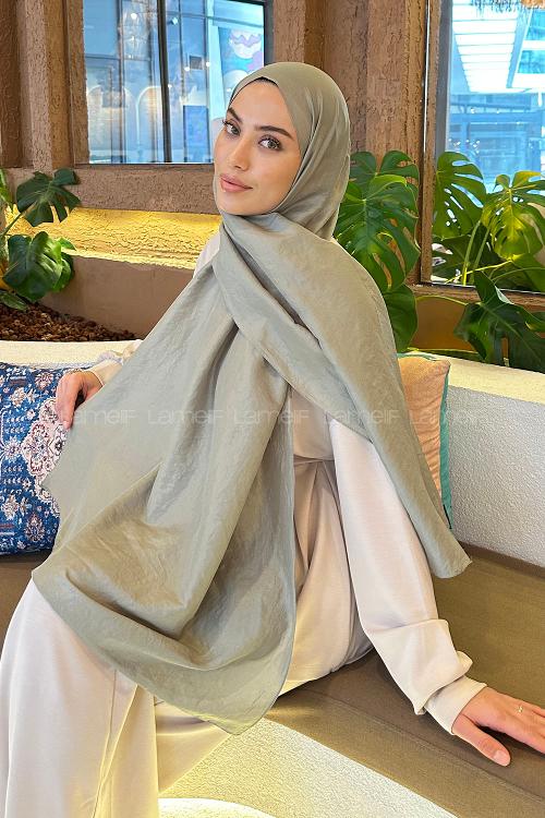 Anatolian Black Viscose Fabric Straight Shawl