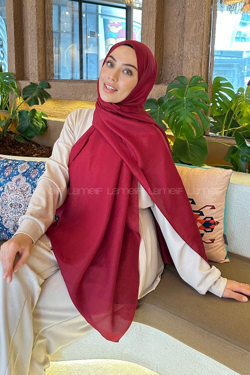 Lamelif Brisa Vual Şal Bordo