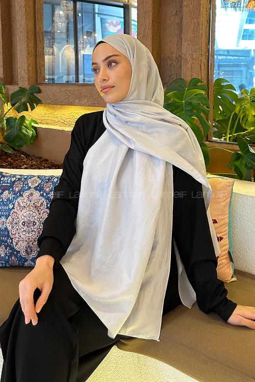 Lamelif Brisa Vual Şal Gümüş