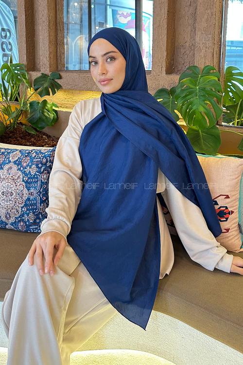 Lamelif Brisa Vual Şal İndigo
