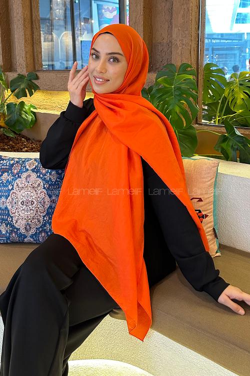 Lamelif Brisa Vual Şal Oranj