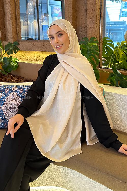 Lamelif F Desen Janjan Jakar Şal Bej