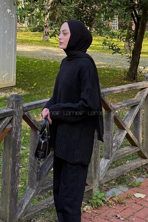 Lamelif Yumoş Kazak Siyah