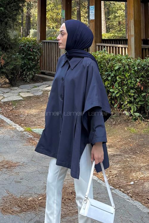 Lamelif Panço Kesim Ceket Lacivert