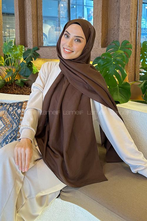 Lamelif Brisa Vual Şal Acı Kahve