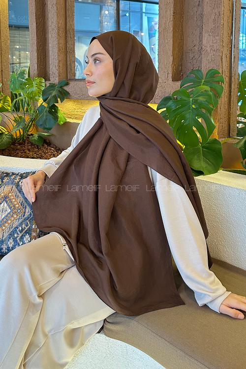 Lamelif Brisa Vual Şal Acı Kahve