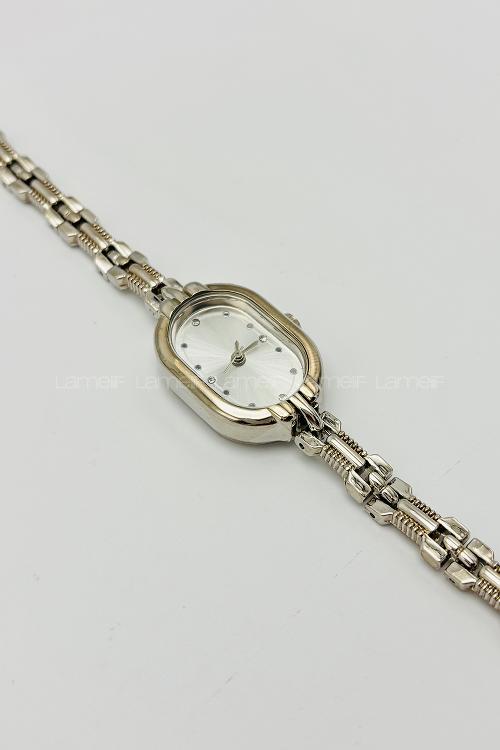 Lamelif Gümüş Vintage Metal Kordon Kol Saati