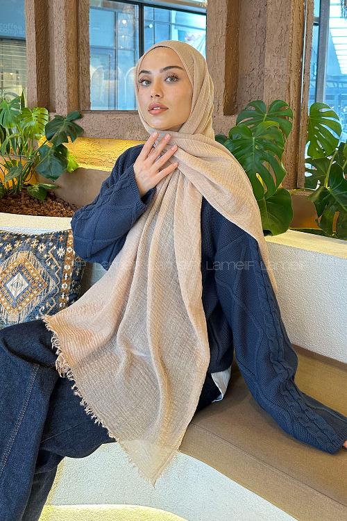 Lamelif Bürümcük Şal Bej