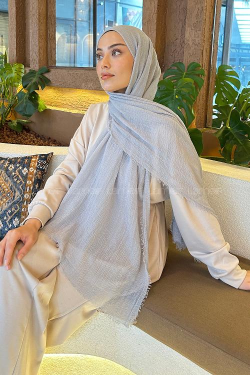 Lamelif Bürümcük Şal Gümüş