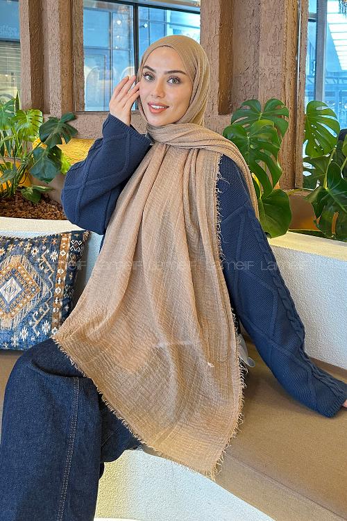 Lamelif Bürümcük Şal Sütlü Kahve