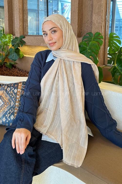 Lamelif piliseli Bambu Şal Kum Beji