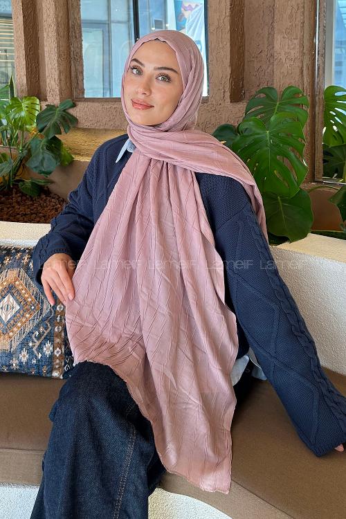 Lamelif piliseli Bambu Şal Pudra