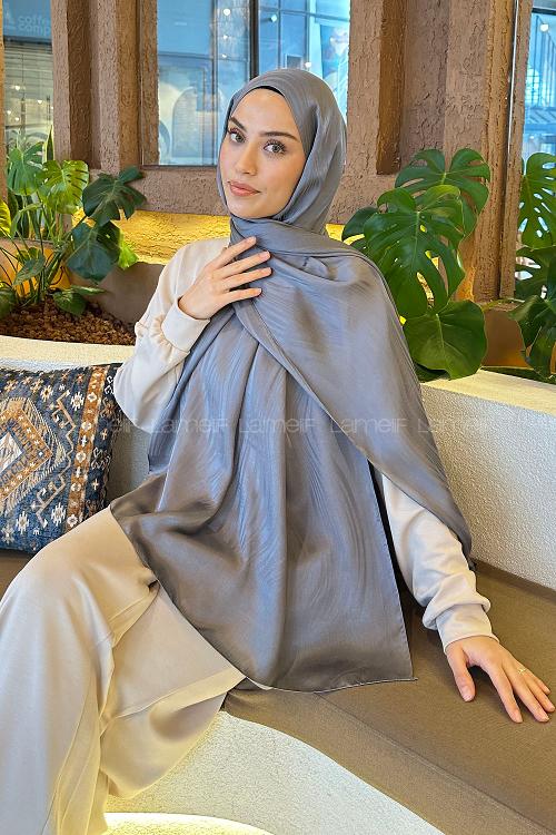 Lamelif Su Yolu Desen Janjan Jakar Şal Füme