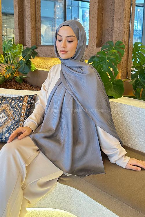 Lamelif Su Yolu Desen Janjan Jakar Şal Füme