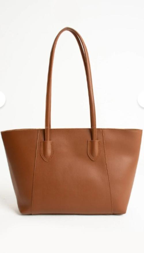 Tan Buckle Skin Hand Bag Bag