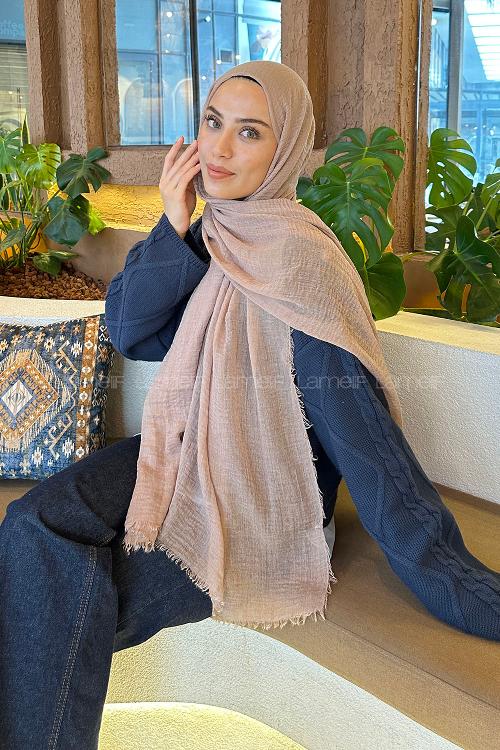 Lamelif Vizonrengi Bürümcük Şal