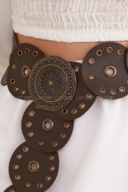 Brown Belted Skin Belt