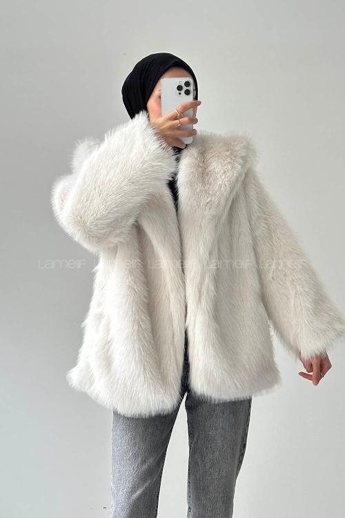 Lamelif Kürk Mont Ekru