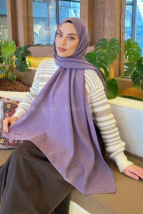Lamelif Lavanta Keten Şal